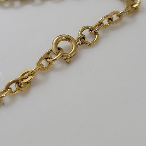 RARE 1960s Shell Clam 14k gold plated tested Necklace with Chain 14" - Picture 5 of 12